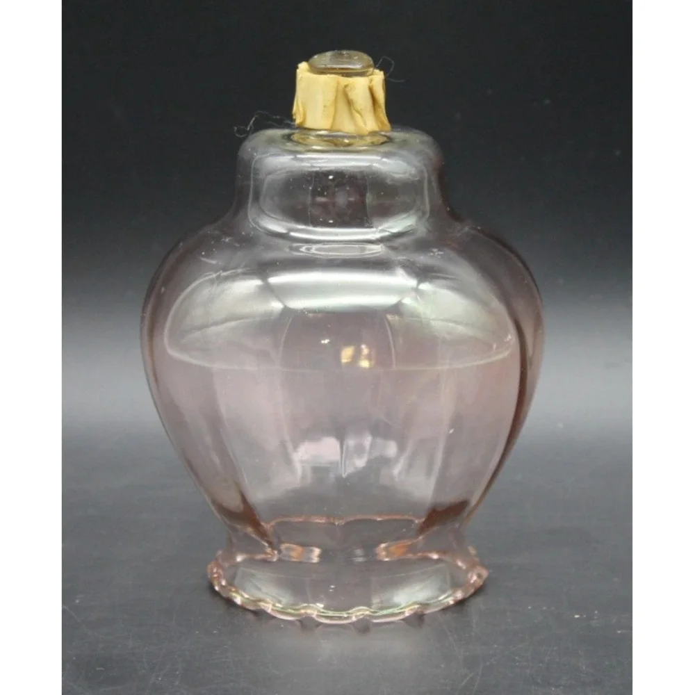 Vintage Pink Glass Votive Candle Cup Insert for Candlestick Holder
